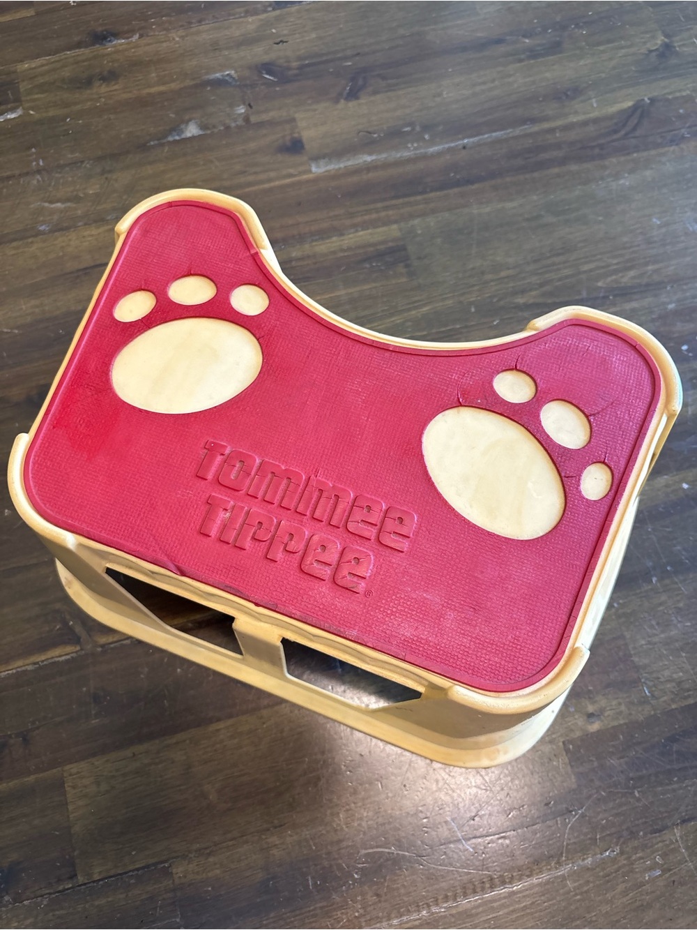 Vintage Retro Tommee Tippee Pas Print Stool Toddler Nursery Collector Rare Baby